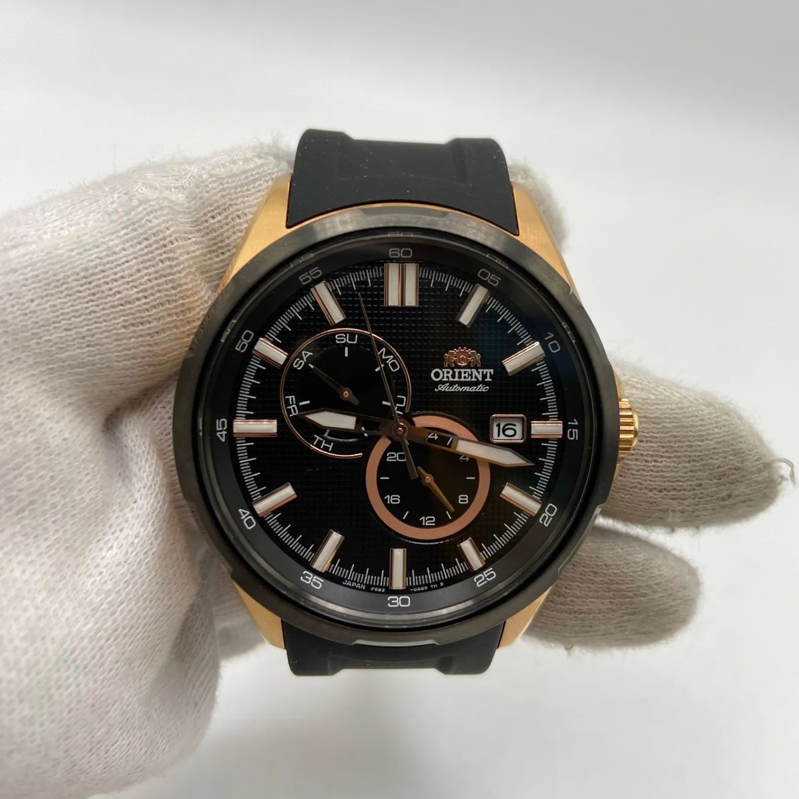 Orient Automatic Chronograph Watch Rubber Strap W… - image 1