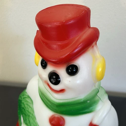1968 Empire Snowman Blow Mold 13" Tabletop Christmas Light Up USA Vintage WORKS! - Picture 10 of 15