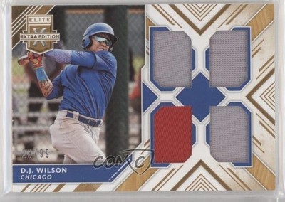 2018 Panini Elite Extra Edition Quad Materials Gold 28/99 DJ Wilson #QM-DW 12ui