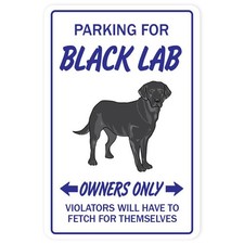 SignMission Z-Blacklab 8 x 12 in. Black Lab Sign - Labrador Retriever Dog Dog...
