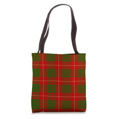 Scottish Clan Cameron Tartan Plaid Tote Bag