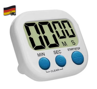 Digitaler Küchentimer mit Magnet Countdown & Countup Wecker laut LCD Display