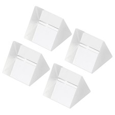 30mm/1.2 Inch Triangular Prism, 4 Pcs Glass Optical Rainbow Prism, Clear