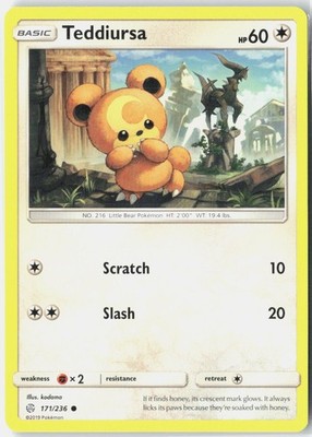 Teddiursa SM - Cosmic Eclipse 171/236 Pokemon Card Normal