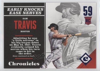 2017 Panini Chronicles Rookies Blue 56/299 Sam Travis #104 Rookie RC k0w