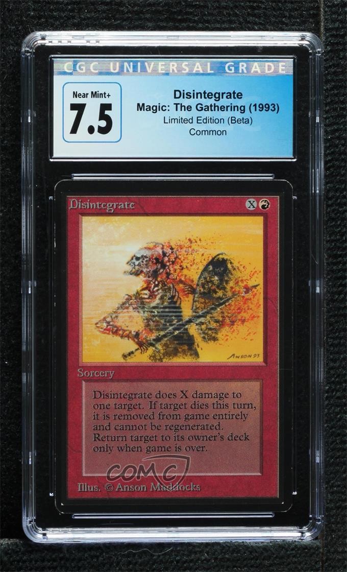 Disintegrate Magic: Limited Edition Beta CGC 7.5 1993