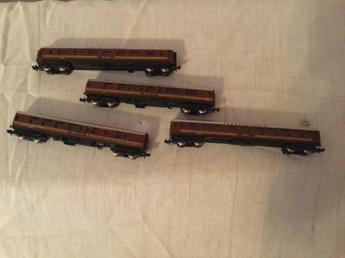Lote de vagones de pasajeros vintage escala N Lima PRR Pennsylvania 2602.1410.3425.4230 | Condition: Used