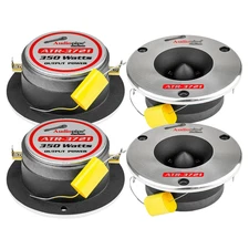 4 Pcs 4 Ohm 350W Max Titanium Super Bullet Tweeters Audiopipe 350 Watts (2 pair)