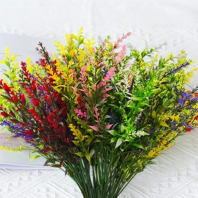 8 Bundles Artificial Flowers UV Resistant Fake Plants Outdoor Home Garden Decor