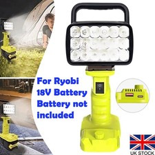 LED Work Light Portable Spotlight Camping Handheld Lamp For RYOBI 18V Battery