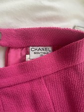 Vintage CHANEL Boutique- Tweed Skirt Wool Blend Pink Size: 38