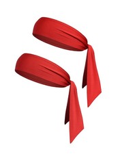 Tie Sweatband Headband, Red Sports Head Ties for Men, , , Ninja, Karate, Tenn...