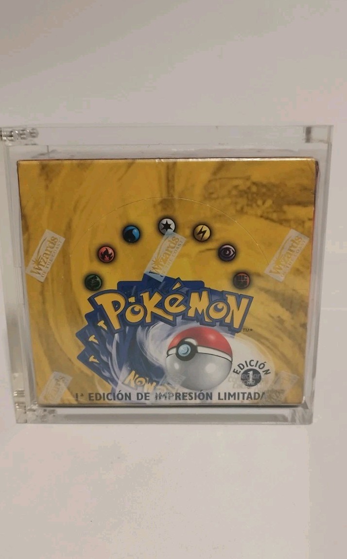 Pokemon Base Set Spanish 1st Edition Error Booster Box Belgium Long Crimp 1999