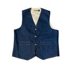 Levis Panatela Vest Mens Medium Vintage Blue Denim Western Waistcoat 70s 80s