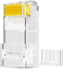 RJ45 Connectors, Standard Modular Plugs, UTP Gold-Plated 2 Pieces Suit CAT6, 8P8
