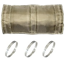 Degeoberlin Titanium Pipe Heat Shield 6x12 Motorcycle Exhaust Heat Guard Cover W