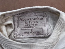 Y2K Abercrombie & Fitch Men “Large” Beige long sleeve 100% Cotton Shirt