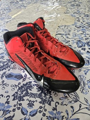 Nike Alpha Pro Football Cleats Red (No Box) Men's Size 15