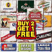 Man Cave Metal Signs Shed Bar Pub Lager Beer Poster Garage Retro Gift Vintage