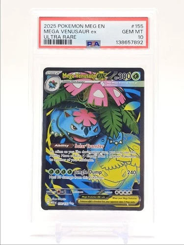 MEGA VENUSAUR EX 2025 POKEMON MEGA EVOLUTION ULTRA RARE 155/132 PSA 10 Q4094