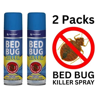 PESTSHIELD 2X Bed Bug Killer Spray Insect Carpet Mattress Treatment Eliminate Bugs 200ml