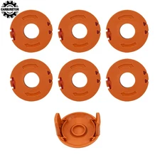 6 Pack 10FT Replacement Spool Line With Spool Cap Cover For WORX WA0010 WG175