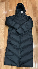 Nike Windpuffer Storm-FIT Long Hooded Down Parka Black IF2593 390 Women's XS