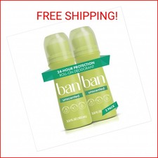 Ban Original Unscented 24-hour Invisible Antiperspirant 3.5 floz, 2pk Roll-on
