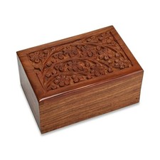 Rosewood Tree of Life Urn 160 Cubic Inches Large/Adult Funeral Cremation Urn