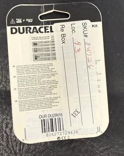 Duracell 2-in-1 Mobile Kit 16GB High Speed SD Card - Image 3 of 3