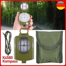 Bundeswehr Kompass Mit Etui Neu Armee Marschkompass Oliv Metallgehäuse Bw Army.