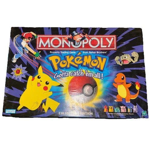 Vintage 1999 Pokemon Monopoly Collector's Edition Board Game Complete w/Manual
