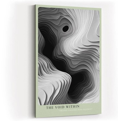 Sinus Art Paul Sinus Wandbild The Void Within   Schwarz-weiße Topografie mit