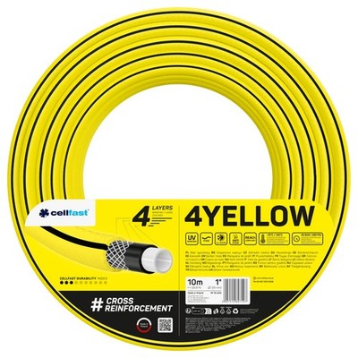 Cellfast 4YELLOW Gartenschlauch 1 Zoll, 10 m