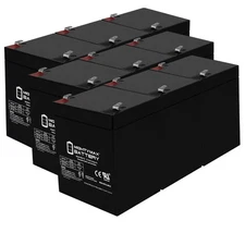 Mighty Max 12V 5AH Compatible Battery for APC RBC43 - 9 Pack