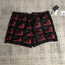 Playboy by PacSun Swim Trunks Men's XL Multicolor Mesh Lined Drawstring Logo 5"