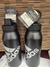 Adidas 1 Liter, 32 oz Metal Water Bottle, Hot/Cold, Insulated LOT OF 2 bottles