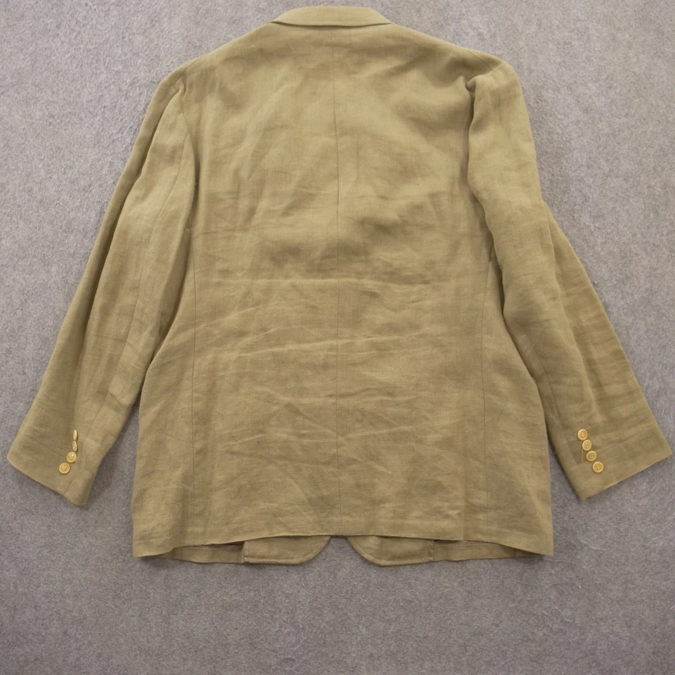 Polo Ralph Lauren Traje Chaqueta Blazer Hombre Extra Grande Marrón Lino 2 Botones Foto 2 de 4