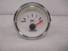 TELEFLEX TRIM GAUGE WHITE FACE / SILVER BEZEL 65725GEFH182-04 MARINE BOAT