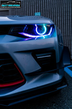 2016 - 18 Camaro Prebuilt Color Changing Headlights Flowseries Halo Ring Demon
