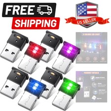 2 Pieces Mini USB LED Light, Car LED Interior 5v Smart USB Atmosphere Light, ...