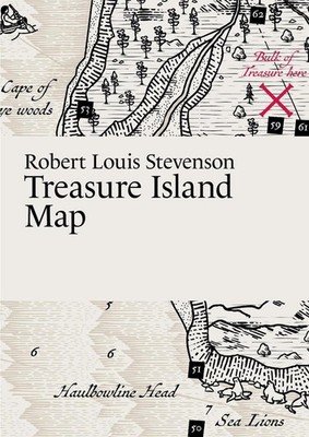 Robert Louis Stevenson, Treasure Island Map by Martin Thelander Folded Book