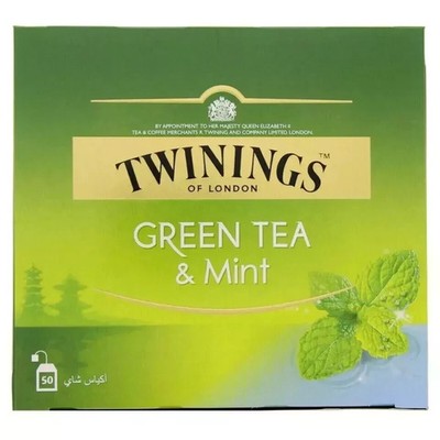 New Twinings Green Tea With Mint 100 Bags