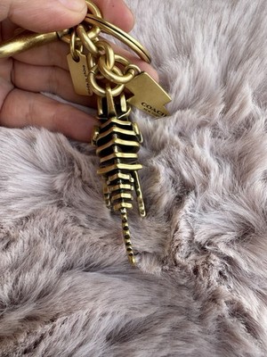 Coach Metal Small Rexy T-Rex Skeleton Puzzle Bag Charm Keychain