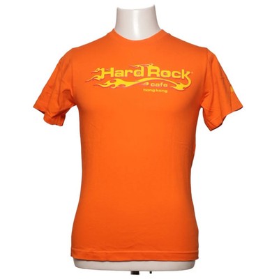 Hard Rock Cafe, T-shirt, Größe: S, Orange, Baumwolle, Print #h4s