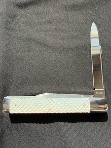 Joel Chamblin dual blade, checkered pearl knife