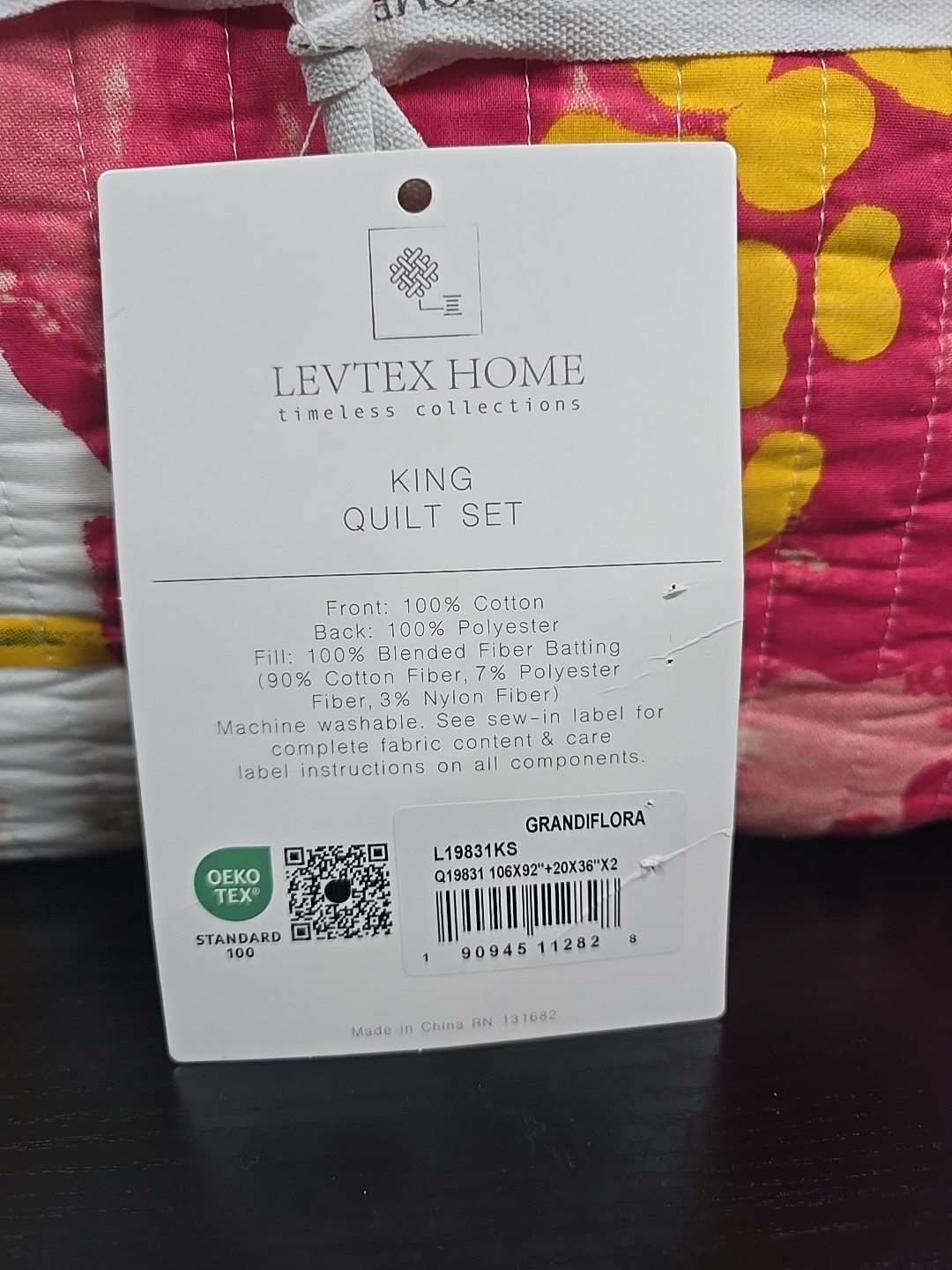 Levtex Grandiflora Quilt Set, King