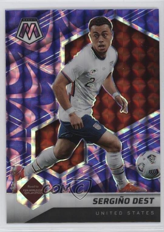 2021 Mosaic FIFA Road to World Cup Reactive Purple Prizm Sergino Dest #106 14md