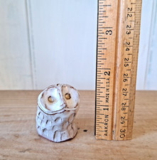 Studio Art Pottery Miniature 1.75" Owl Gatlinburg TN Pigeon Forge (?)