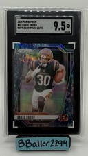 Chase Brown 2024 Panini Prizm Navy Camo Prizm /25 #60 SGC 9.5 MT+ Bengals